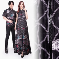 Couple Batik Efili Gamis Sleeveless Longdress Women's Batik And Men's Batik Shirts