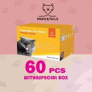 【PAWS&TAILS】1box-60pcs Cat stick snack chicken flavor（Ready Stock）