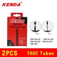 2PCS KENDA Bicycle Inner Tube 700C 23C 25C 28C 35C 45C Camera Schrader Presta Valve Inner Tube Road Bike Tubes Tire Chambre Air