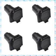 [R Q M U] 4X 7 Pin RV Blade Trailer Socket Trailer Wiring Harness Connector Heavy Duty 7 Way Vehicle