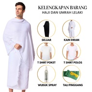 KAIN Ihram Cotton Serap Peluh Tebal / Seluar / Tshirt / Tali Pinggang Barangan Haji Lelaki