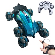 Kids Remote Control Car Gesture Sensing Stunt Climbing RC Car with LED Light Transformable Off-Road 