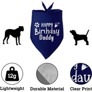 Happy Birthday Dad Blue Dog Bandana Happy Birthday Dog Dad Bandana for Dogs Puppy Bandana Photo Prop