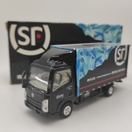 1/64 SF SF Express Refrigerated Container Compartment Transport Light Truck Alloy Car Model