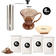 [Pure Roastery Coffee] Coffee Dripper Value Set - Clever Dripper + Grinder + Coffee Beans