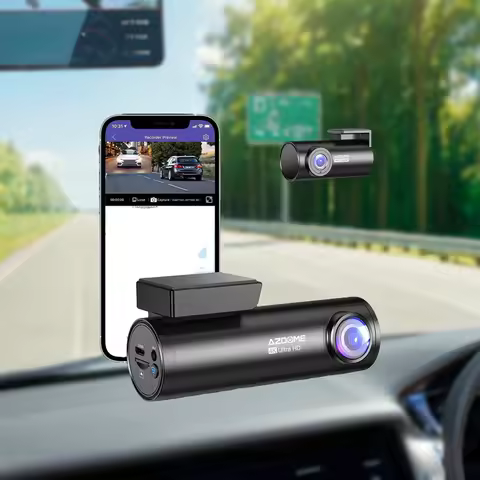 AZDOME M300S 4K Dash Cam GPS Night Vision WDR WiFi Voice Control 1 Year Warranty Front/Rear Dual Len
