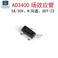 ((20 Pcs) AO3400 5A/30V Patch Field Effect Tube A09T MOSFET Transistor Triode SOT-23