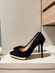 Charlotte Olympia Navy suede debbie pumps Size 39 高跟鞋
