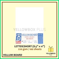 ✌ ◵ ✝ 100pcs White Vellum Board Paper A4 letter Long Legal size 180 gsm 220 gsm Bright Vellum Board