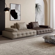 Leather Art Foshan Genuine Leather Sofa Italian Lawrence Minimalist Sofa Large Apartment Simple Sofa