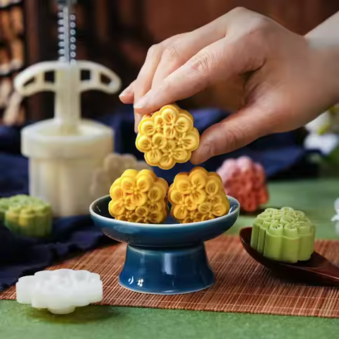 New mini mung bean cake mold month osmanthus 30g frosted moon cake mold pastry hand-pressed househol