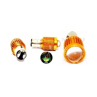 MSM LED Headlight BA20D / STX for Motorcycles / BA20D LED RUNWAY , High & low (yellow & white)