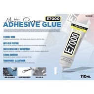 E7000 Multi-Purpose Adhesive Glue 110ml - Water-Resistant, Transparent, Flexible Bond for School & O