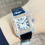 Cartier/Cartier Santos W20072X7 Automatic Mechanical Men's Watch Behind Diamonds