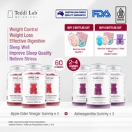 【Official】【6 pcs】Unichi Apple Cider Vinegar Teddi Lab Gummy 180 Gummies Hair Boost/Nicotinamide/Ashw