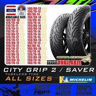 TAYAR MOTORSIKAL MICHELIN CITY GRIP 2 / SAVER TUBELESS TYRE 110,120,130,140,150,60,70,80,90-10,11,12