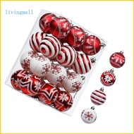 LIVI 24Pcs Shimmering Christmas  Ornament Shatterproof Christmas Bauble Decoration