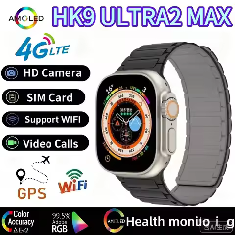 Original HK9 Ultra2 Max Smart Watch Men AMOLED Screen ChatGPT NFC BT Call 2GB ROM Watches GPS PK HK8