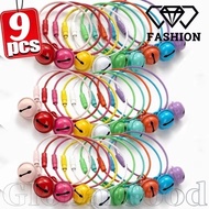 [24H] 9‑3Pcs Colorful Bell Keychain Pendant ‑ for Women Girls ‑ Cartoon Bell Keyring ‑ Couple Friend