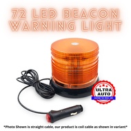 72 LED Beacon Strobe Light Emergency Warning Flash Light with Magnetic Base for Car Van Truck Vehicl
