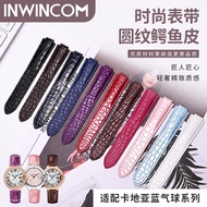 American Crocodile Leather Watch Strap Suitable For Cartier Blue Balloon Convex Men Women Folding Bu