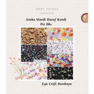 Various Square Letter Beads - Letter Beads - Monte Letter