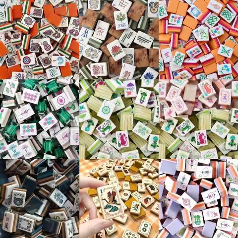 Spot American Mahjong Acrylic Hand Painted American Hand Rub Mahjong Cards Multiple Sets Choose Amer