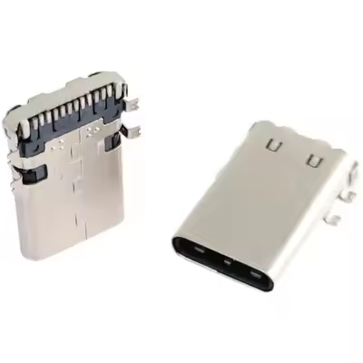 1pcs 12P Male USB3.1 TYPE-C plug 12Pin single-row pin SMT type L=13.2 shell pin SMT connector 12 pin