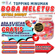 Boba Meletus Dimulut Topping Minuman Instan - Popping Boba Pecah Dimulut Rasa Stroberi 500 Gram | Co