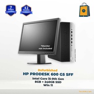Desktop HP 600 G5 SFF i5-9th Gen 8GB/240GB  12 Months Warranty Window 11