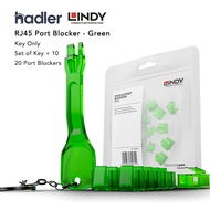 Lindy RJ45 Ethernet Port Blocker Green Kit 40472/40473/40631 LAN Network Lock