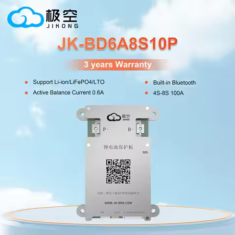 JIKONG BMS BD6A8S10P Smart BMS 100Ah 4S 5S 6S 7S 8S 12V 24V Battery WITH 0.6A ACTIVE BALANCE bms lif