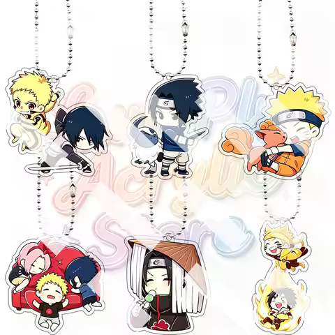 Naruto Uzumaki Sasuke Uchiha Itachi Uchiha Naruto Anime Acrylic Keychain Character Pendant Kawaii Ba