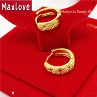 Maxlove Jewelry Gold 916 Original Malaysia Earrings Women Korean Style Gypsophila 916 Gold Earings S