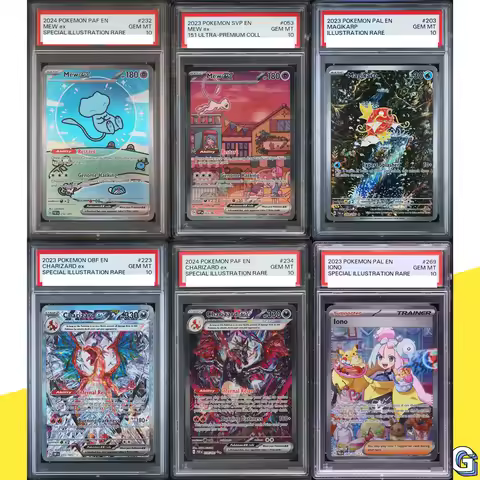 PKM Card Mew Magikarp Charizard Gardevoir etc 10 Graded Card Collectible Anime Game Collector Replic