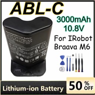 For IRobot Braava M6 Battery ABL-C 3000mAh 10.8V Large Capacity Rechargeable Lithium Battery +Tools