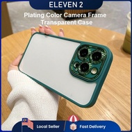 eleven2 Plating Color Camera Frame Transparent Acrylic Hard Case For iPhone 14 13 12 11 Pro Max
