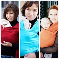 Baby Carier Lennylamb Stretchy Baby Wrap - Coral