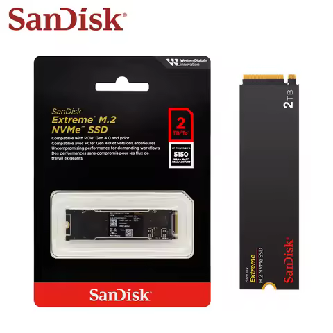 Read Speed 5150MB/s 100%Original SanDisk Extreme PCIe Gen4.0 M.2 2280 NVMe SSD 500G/1T/2T Internal S