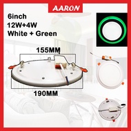 LED Panel Downlight 4inch 6inch 8inch 6w+3w/ 12w+4w / 18w+6w LED Ceiling Light (White+Warm/White+Blu