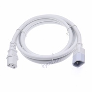 IEC320 C14 To C13 PDU UPS Extension Cable 15A 250V Male To Female 14AWG 3G2.08mm White Power Copper 