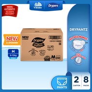 [Upgraded] Drypers DryPantz Baby Diaper M58/L48/XL42/XXL36/XXXL20/XXXXL18 (8 packs) - Bubble Soft Fi