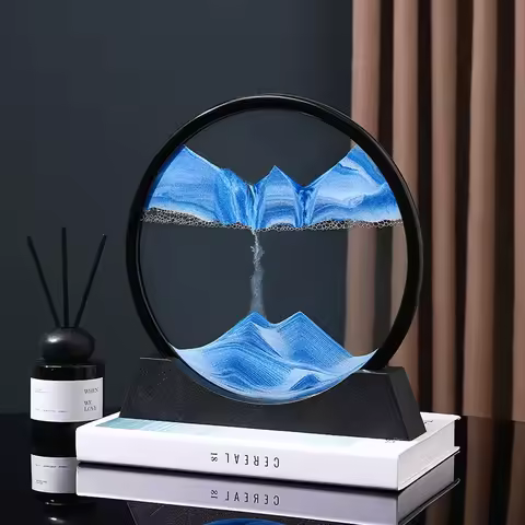 Sandscape Moving Sand Art Frame Quicksand 3D Dynamic Liquid Hourglass Kinetic Sand Painting Flowing