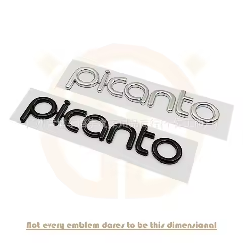 D ABS Picanto Letter Emblem Badge Car Rear Trunk Tailgate Logo Sticker Decal Exterior Modification A