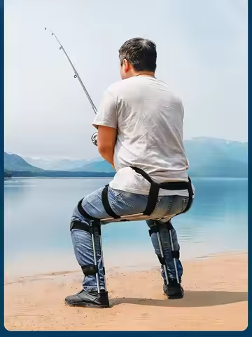 Portable Sports Wearing Invisible Seat Folding Stool Exoskeleton Wearing Chair Fishing Travel Multif