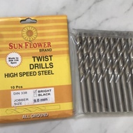 MATA SUN FLOWER 9mm Iron Drill Bit - Hss Twist Drill Bit 9mm FLOWER (1pcs)