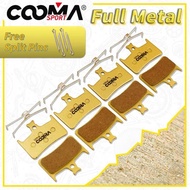 8D Bicycle 2 Disc Brake Pads For Hope Tech Evo E4 Rx4+ Hydraulic Caliper. 4 Pairs, Gold Full Metal