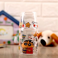D0603-Japanese Cartoon Crayon Shin-Chan Glass Milk Cup One Person Drinking Cute Girl Heart Household