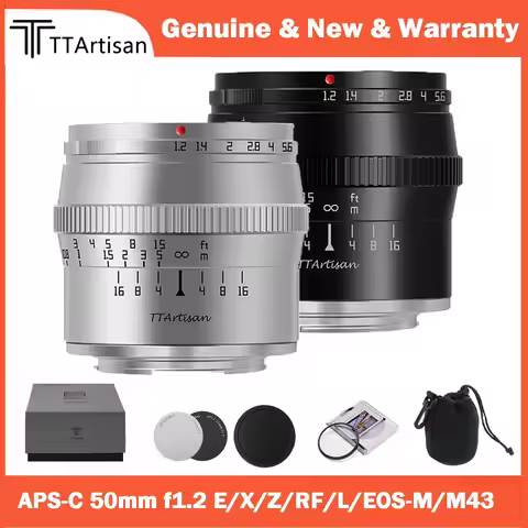 TTArtisan 50mm F1.2 APS-C Large Aperture Portrait Camera Lens for Sony E Mount Fuji X Canon M Nikon