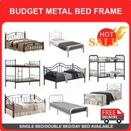 BUDGET METAL BED FRAME (SINGLE/ SUPER SINGLE/ QUEEN/ KING SIZE AVAIL)